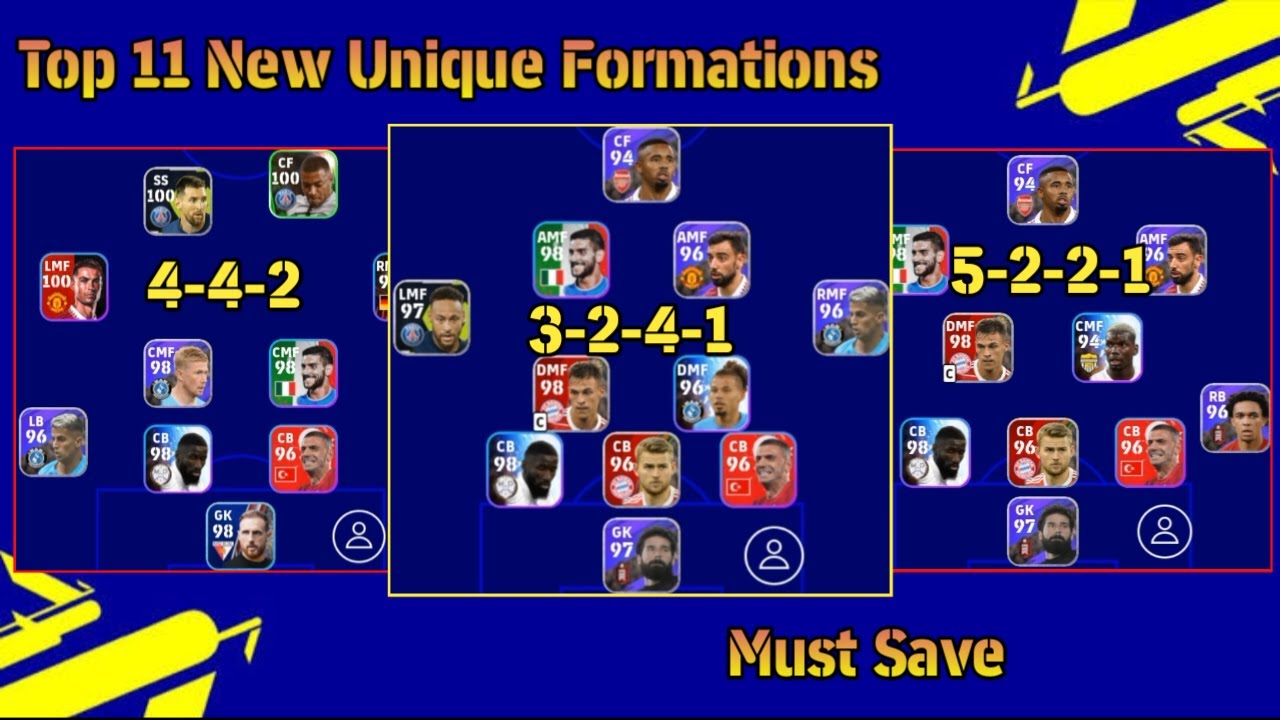 Top 11 New Unique Formations in eFootball23 || Formation Update ...
