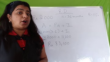 RD( recurring deposit) calculation-10th ICSE