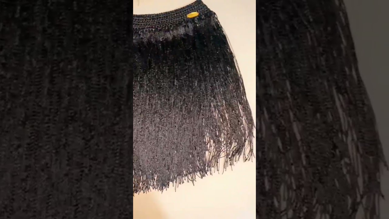 Saia com Franja de Crochê para o Carnaval