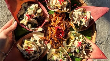 Hoa chuối chiên làm cá cơm chay #food #monanngonmoingay #amthuc #nuong #cooking #naunuong #eating