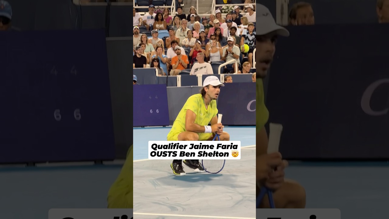 Down goes the Montreal champ 😱 biggest win of Jaime Faria’s career 👏 #cincinnati #faria #tennis