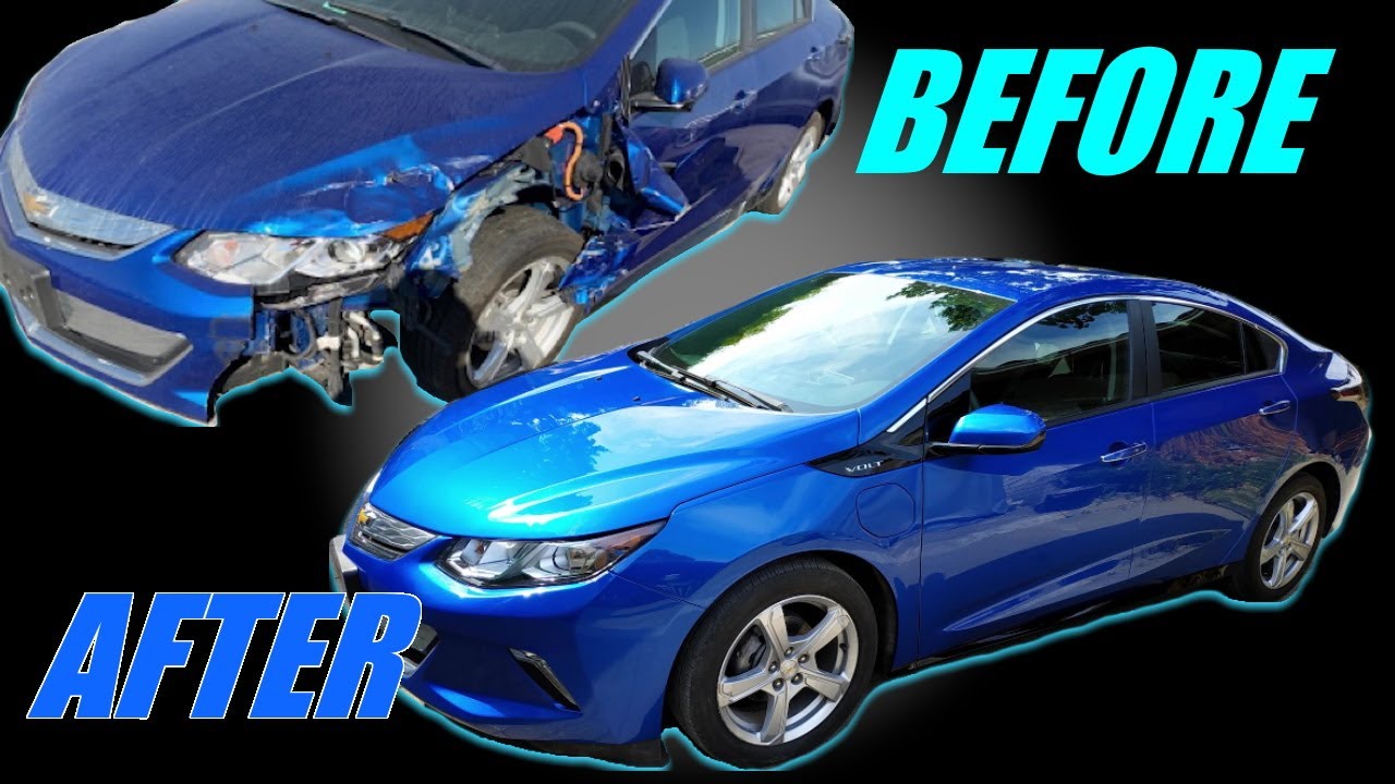 The front end repair of Chevrolet Volt in 7 minutes - YouTube