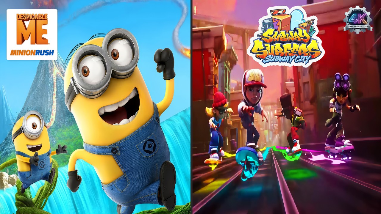 Minion Rush vs Subway Surfers City: Which is Better? 🍌 vs 🛹 [4K]