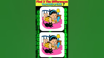 Spot the 3 Hidden Differences – Are You Smart Enough? 🧠 | Visual IQ Test #shorts