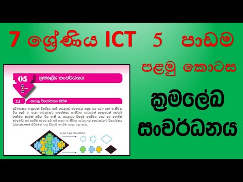 Grade 7 ICT textbook 5th lesson programming development part 1 | 7 ශ් ...