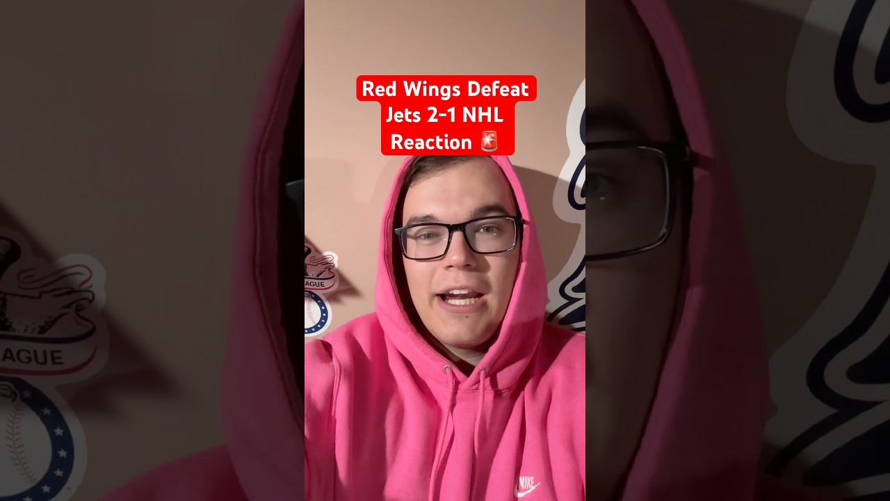 Red Wings Defeat Jets 2-1 NHL Reaction 🚨