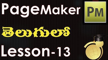 PageMaker Edit Menu PasteSpecial Insert ObjectOptions Lesson 13 in Telugu