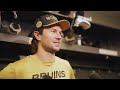 Jonathan Aspirot and Andrew Peeke speak to the media about facing the Islanders tonight