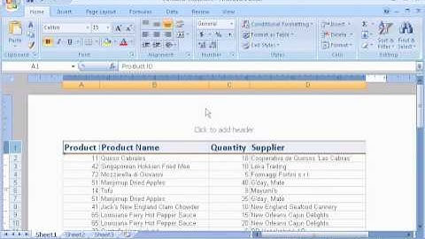 Microsoft Excel 2007 Tutorial