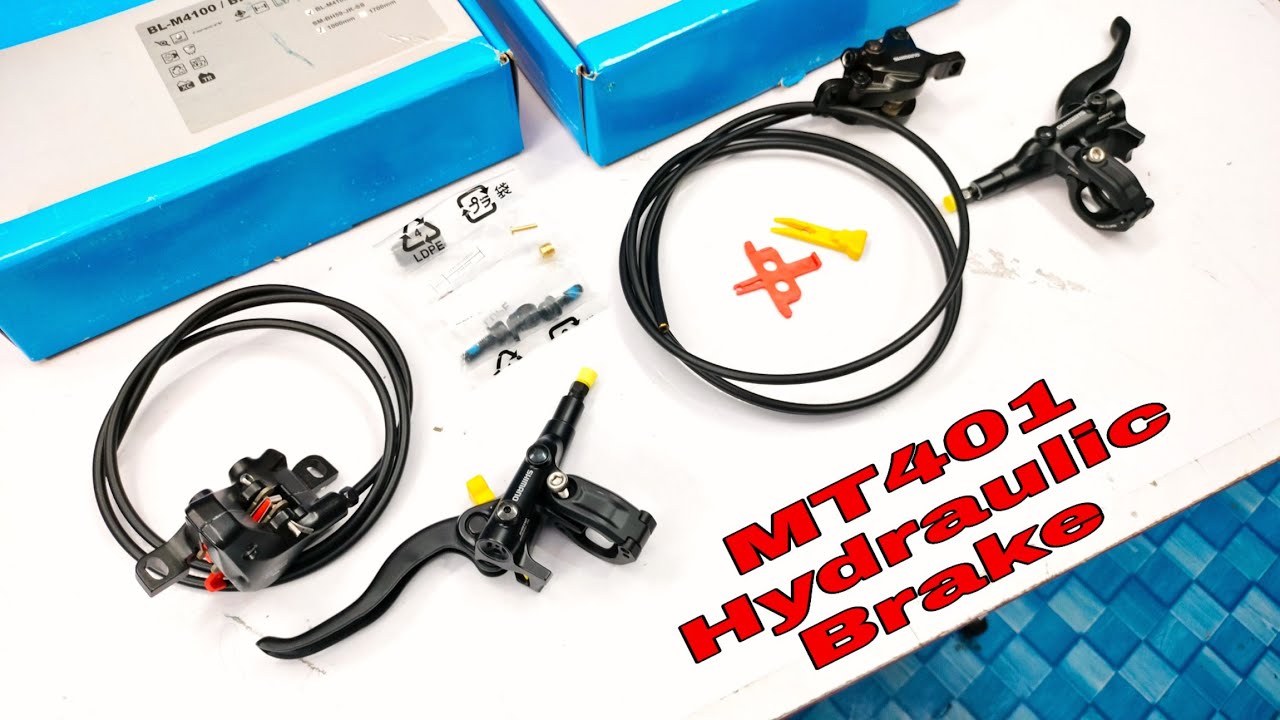 Shimano Hydraulic Disc Brakes MT410 Front And Back Disc Brakes Unboxing