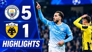 Manchester City vs AEK Athens 5-1 Highlights | Phil Foden Hat-Trick | UEFA Champions League 2026