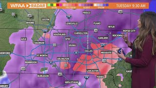 DFW Winter Storm: Thunder sleet traveling across North Texas