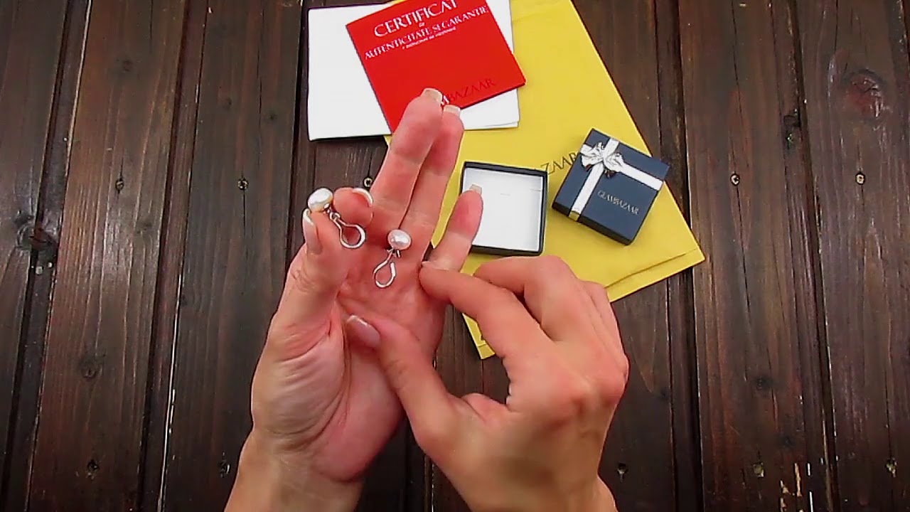 Cercei argint clips cu perle naturale albe. Unboxing. GlamBazaar