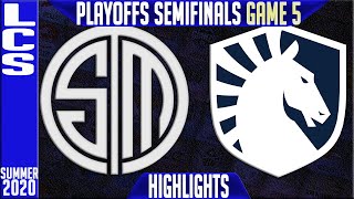 TSM vs TL Highlights Game 5 | LCS Playoffs Semifinals Summer 2020 | Team Solomid vs Team Liquid G5