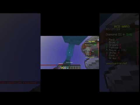 Insane Fireball Duel in Minecraft Bed wars! #minecraft #gaming #hypixel #bedwars