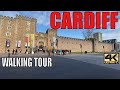 Cardiff City Virtual Walking Tour : Queen Street to Cardiff Castle [4K]