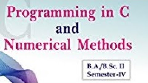 programming in c chapter 4 solution #bsc #ba 4th semester maths