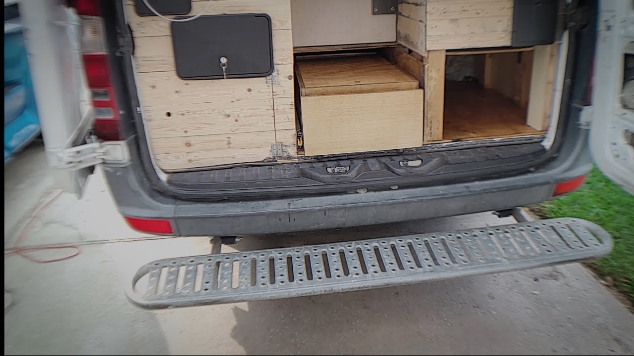 Sprinter van under bed storage slide out drawer pt.1