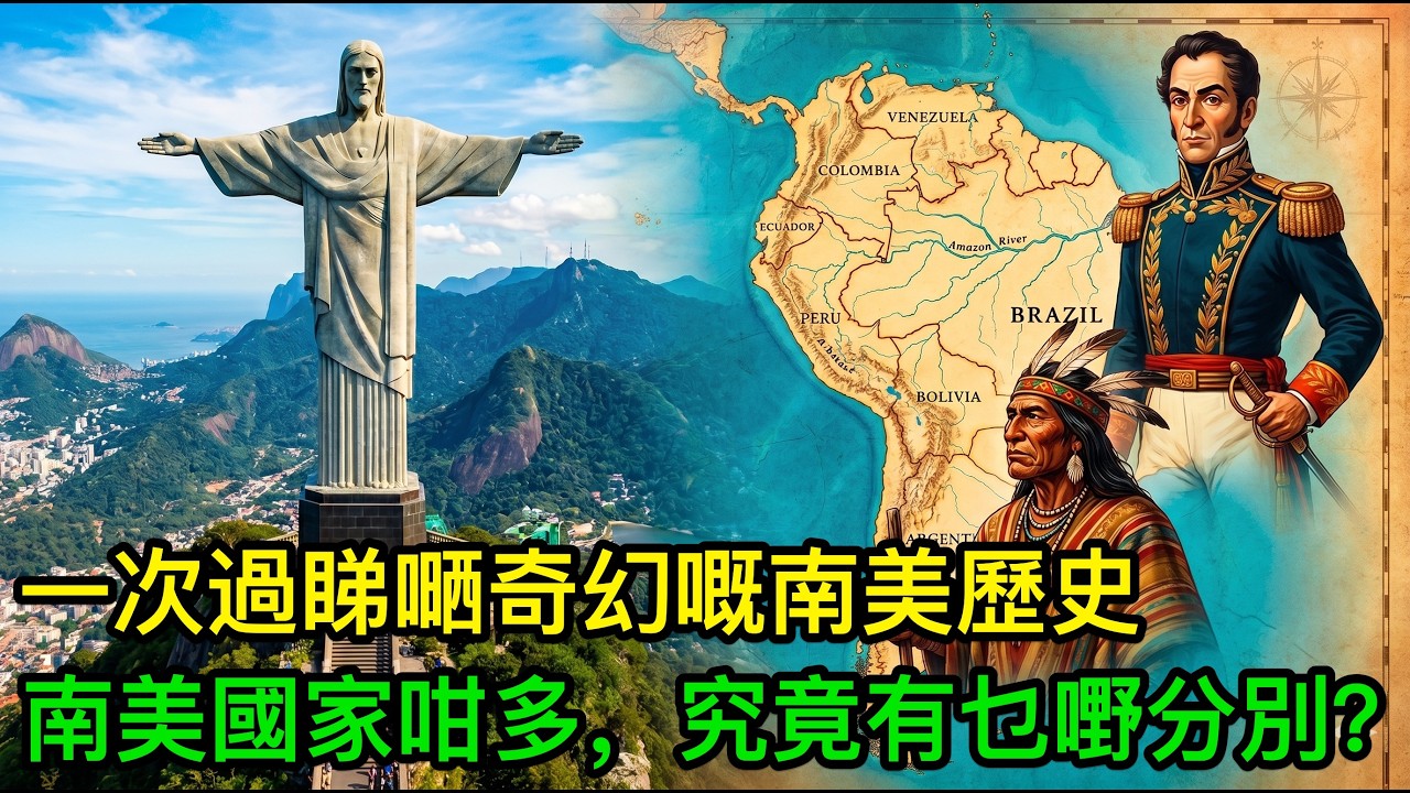 南美國家咁多,佢哋究竟有乜嘢区別?一次過睇嗮奇幻嘅南美歷史