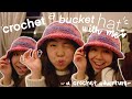 learn how to crochet a bucket hat with me!!