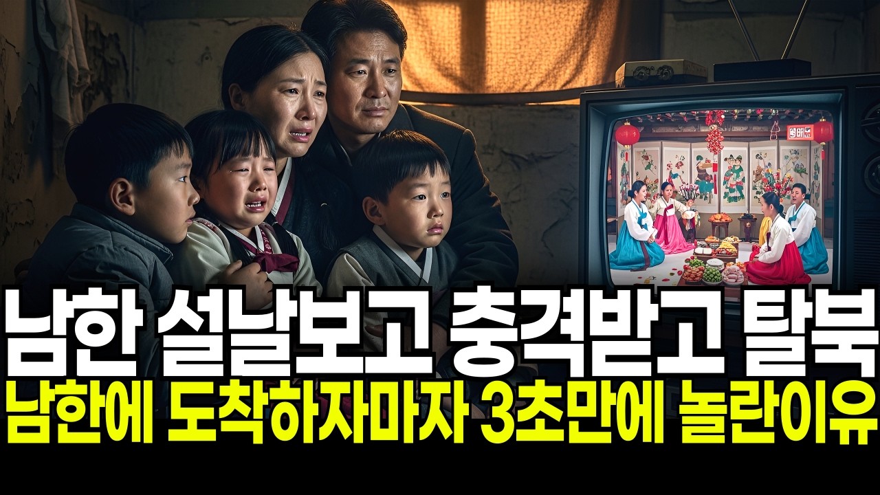 북한 당국이 감추려 했던 '설날'의 진실, 결국 일가족 '탈북'의 도화선이 되다 | 강냉이죽 먹던 북한 가족을 오열하게 만든 '설날 밥상', 목숨 건 탈북의 시작