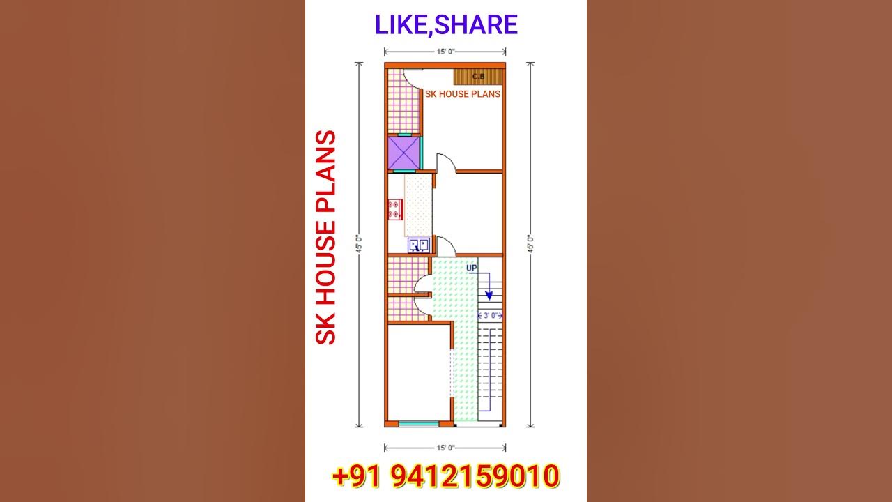 15-x-45-house-plan-serial-number-1593-shorts-youtube