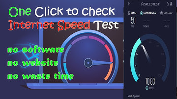 One click Internet Speed test || no software, no website || Tech Lab