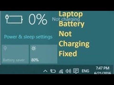 Plugged in not charging, fix laptop battery charging problem