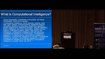 "Putting Intelligence into Computational Intelligence" Dr. Leslie Smith (IJCCI 2013)