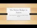 Chapter 8 Building the Master Budget
