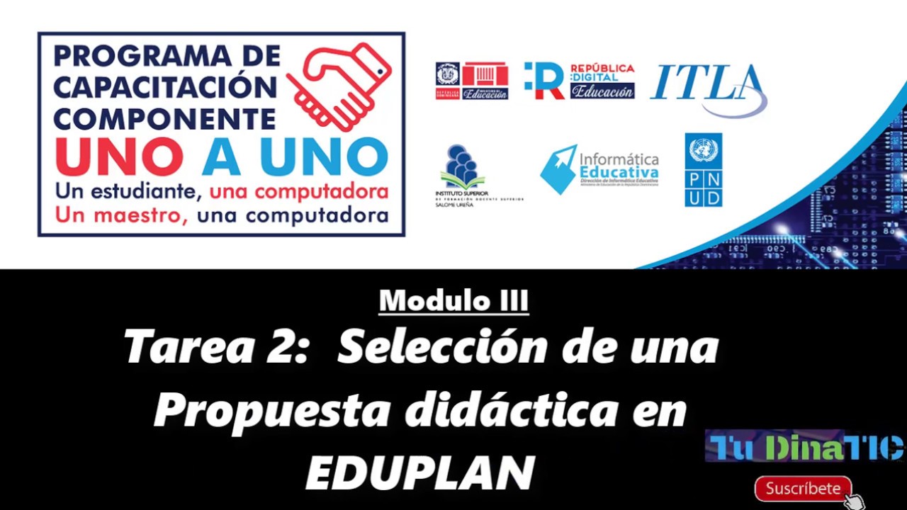 Selección de Propuesta didáctica EDUPLAN - YouTube
