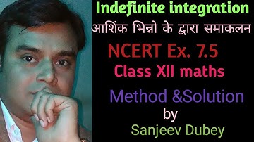 integration by partial fraction,ncert ex 7.5,class XII maths