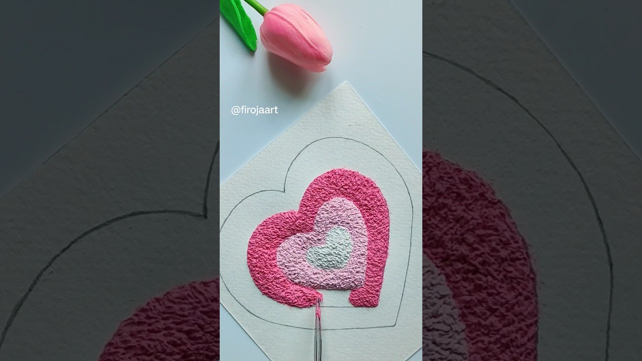 easy tissue paper art 💗 | tissue paper painting ideas ♥️😍 #shorts