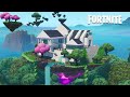Fortnite Creative Timelapse - Modern Mansion Deathrun on a Floating Island