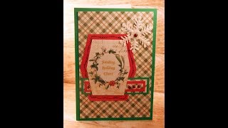 Recycle or use your stash Christmas card wk69