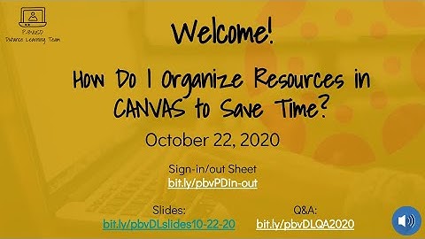 Canvas Organization