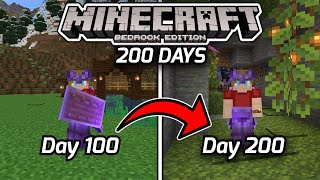 I Survived 200 Days in Minecraft Bedrock Edition