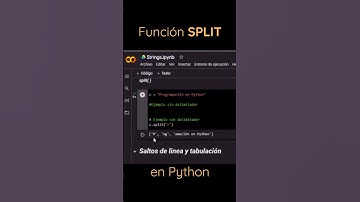 Función SPLIT en Python  #aprenderpython #programacion #pythonprogramming