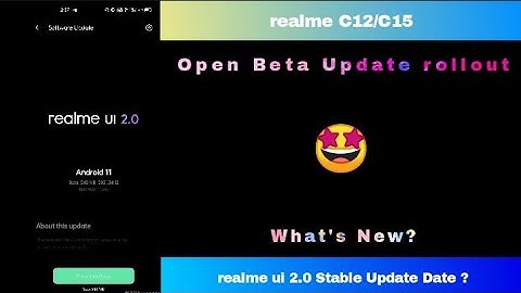 Realme C12/C15 realme UI 2.0 Open Beta Update Rollout | realme C12/C15 Android 11 Update~🙂🔥