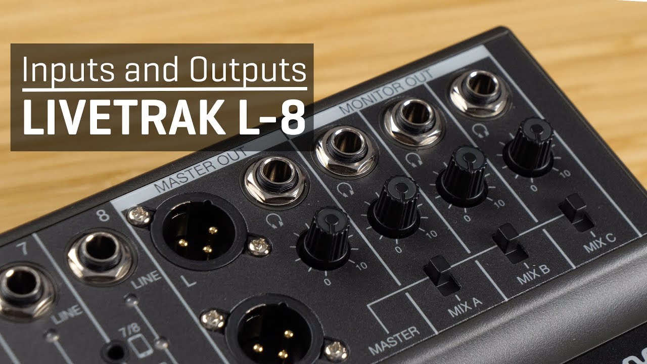 Zoom LiveTrak L-8: Inputs and Outputs - YouTube