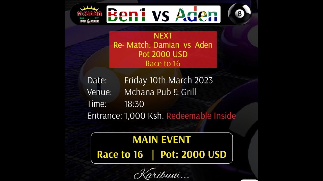 BEN 1 🇰🇪 vs ADEN JOSEPH 🇿🇦 BK 🇰🇪 vs RIVALDO 🇿🇦 10MAR23 YouTube