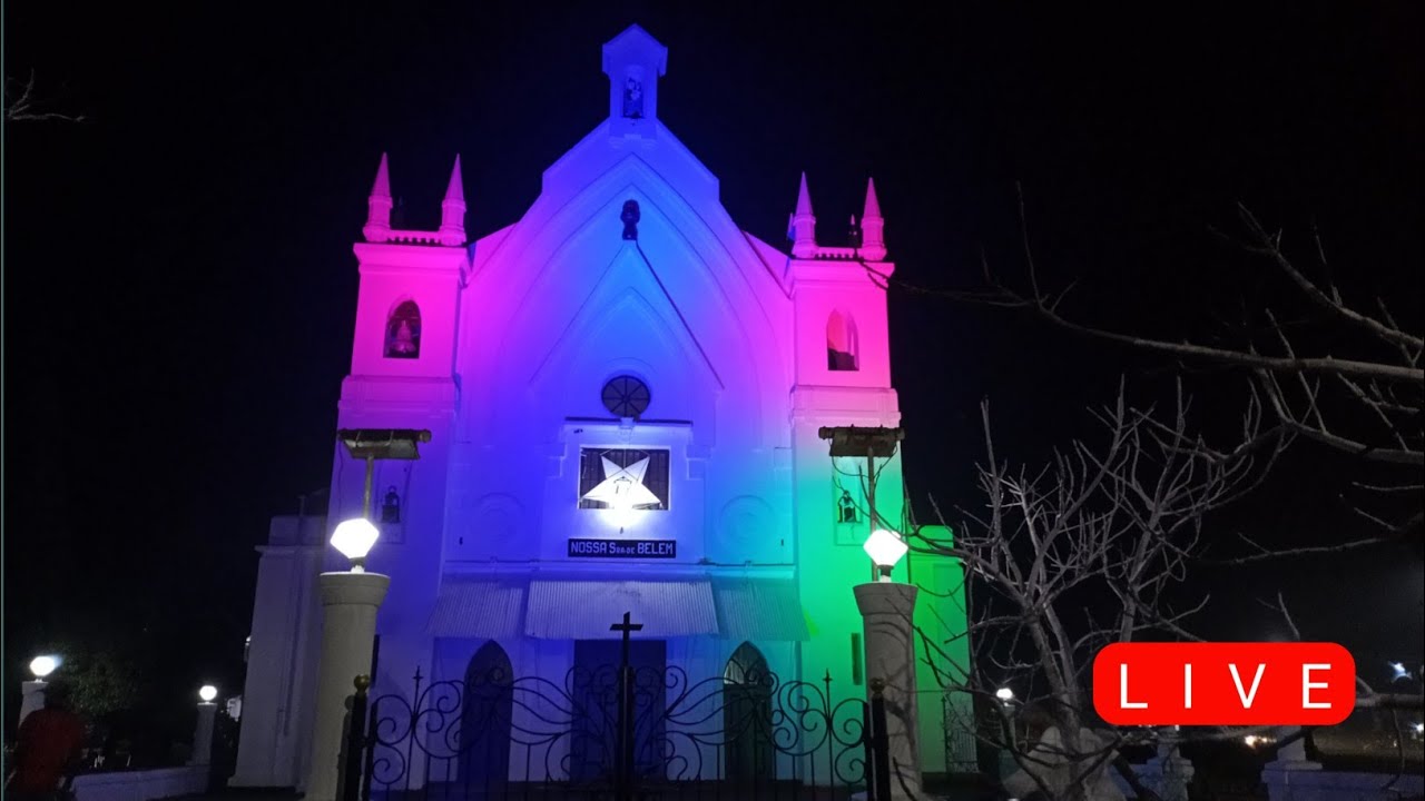 Chandor Church fixing Christmas Lights live streaming South Goa YouTube