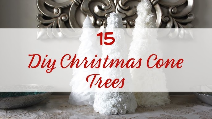 TURN A STYROFOAM CONE INTO A BEAUTIFUL YARN TREE FOR CHRISTMAS