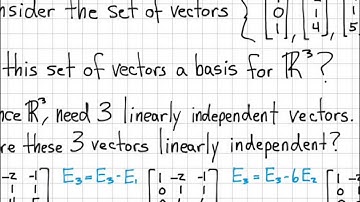 Linear Algebra Example Problems - Vector Space Basis Example #2