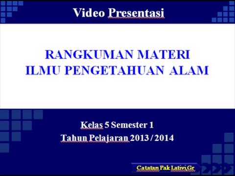 Rangkuman materi ipa kelas 5