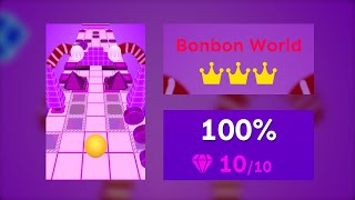 Rolling Sky Remake 0.3b - Bonbon World ⭐️⭐️ - 10/10 Gems And 3/3 Crowns 100%
