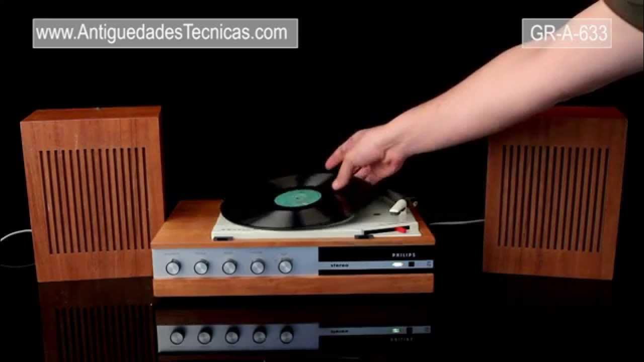 Tocadiscos de Madera Philips Original de los Años En Muy Estado Funcionando Como Nuevo - YouTube
