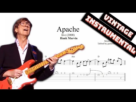 Hank Marvin - Apache TAB (live) - vintage instrumental guitar tabs (PDF + Guitar Pro)