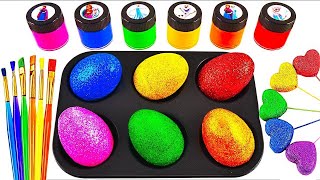 Oddly Satisfying Video | How I Made Rainbow Fruit Slimes IN TO Colored POP IT Painting Magic Cup 25