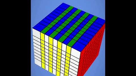 Checkerboard pattern on 9 by 9 rubiks cube